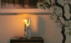 KHG Tischleuchte, 1-flammig, weiß `Hase`