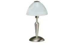 KHG Tischleuchte nickel matt mit Glasschirm