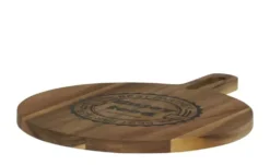 KHG Tablett rund mit Aufdruck Tabletts aus Akazienholz