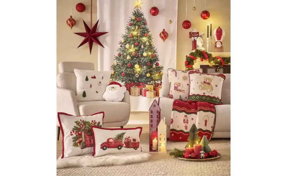 Kissen Weihnachtsauto