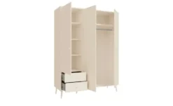 Kleiderschrank 3-türig, Salbeigrün, mit Einlegeböden Hemsby