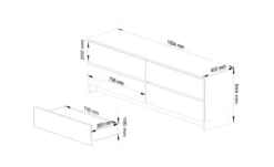 Kommode 160 cm breit Kuno