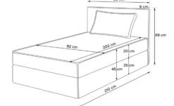KONSIMO Boxbett mit Stauraum, H2 Roti