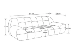 KONSIMO Einzelsofa in Bubble Optik Vena