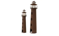 Laterne Leuchtturm, 2er Set