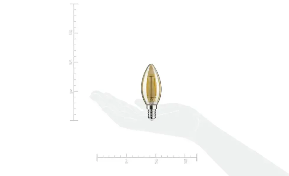 LED Vintage Kerze E14/2W gold