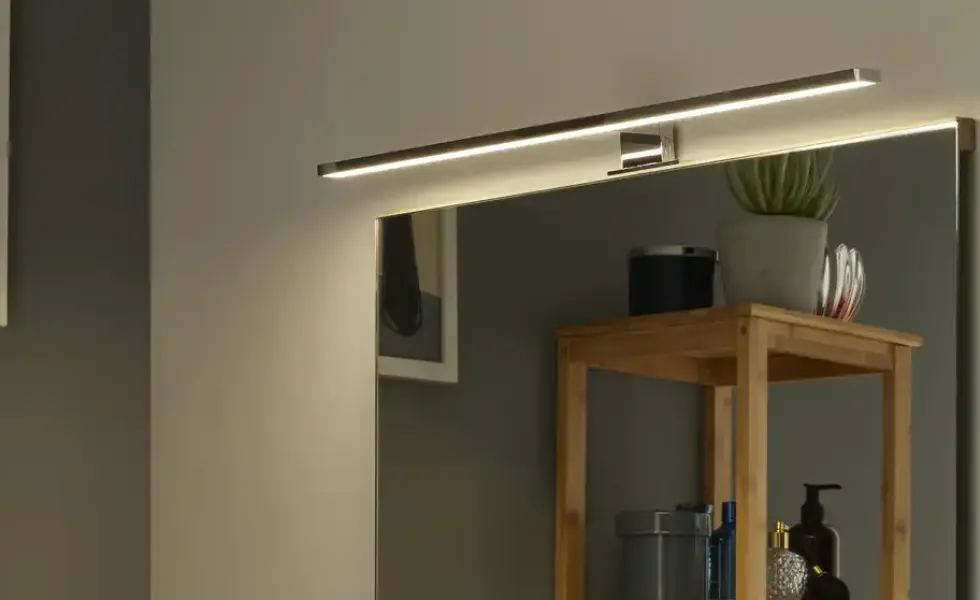 LED-Bad-Spiegelleuchte, 1-flammig chrom