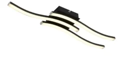 LED-Deckenleuchte, 3-flammig, schwarz