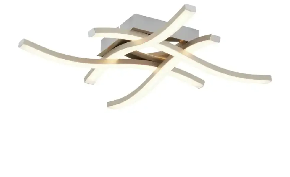 LED-Deckenleuchte, 4-flammig, Nickel matt