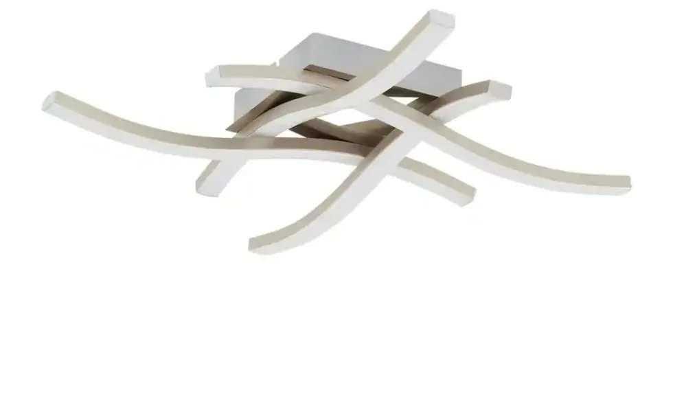 LED-Deckenleuchte, 4-flammig, Nickel matt