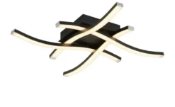 LED-Deckenleuchte, 4-flammig, schwarz