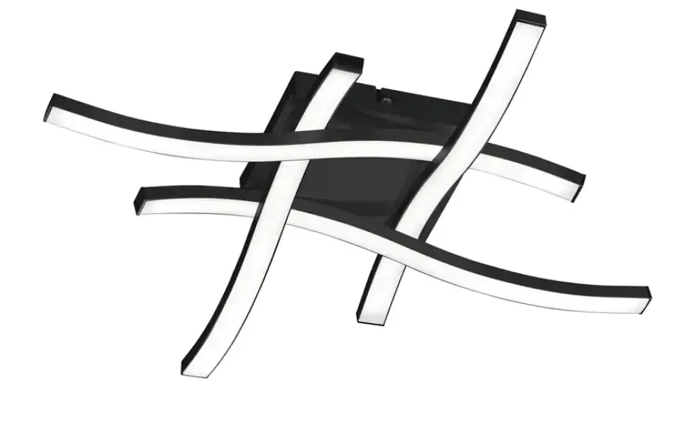 LED-Deckenleuchte, 4-flammig, schwarz