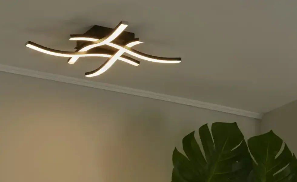 LED-Deckenleuchte, 4-flammig, schwarz