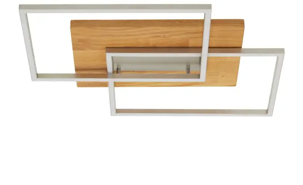 LED-Deckenleuchte, 2-flammig, Eiche natur