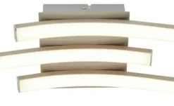 LED-Deckenleuchte, 3-flammig, Nickel matt