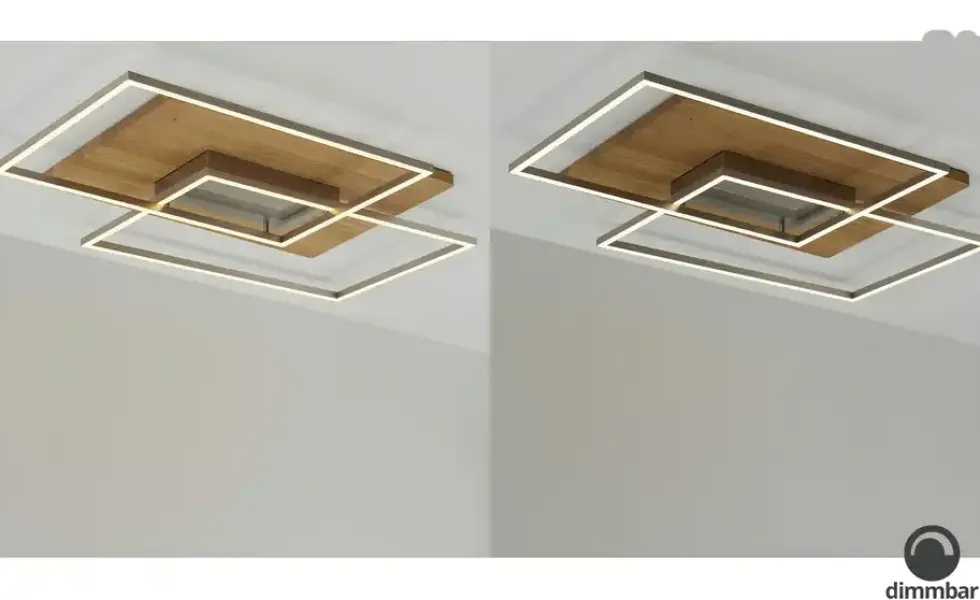 LED-Deckenleuchte, 2-flammig, Eiche natur ´groß´