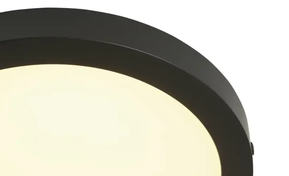 LED-Deckenleuchte, rund, schwarz