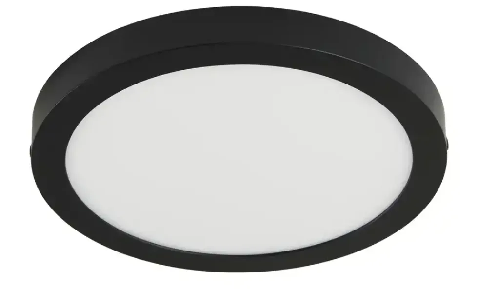 LED-Deckenleuchte, rund, schwarz