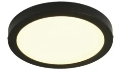 LED-Deckenleuchte, rund, schwarz