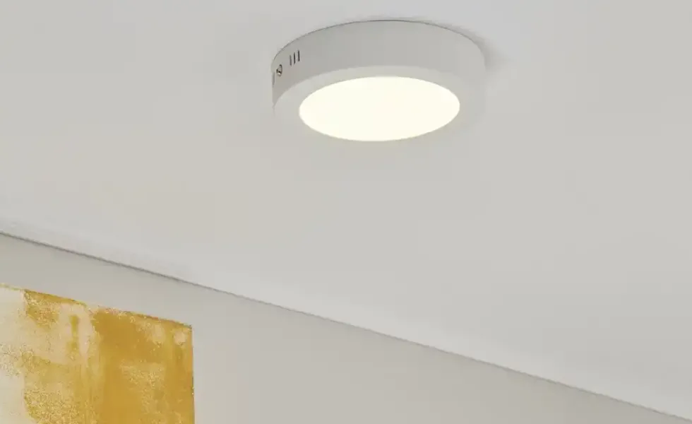 LED-Deckenleuchte, rund, weiß matt