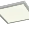 LED-Panel, chrom-matt, eckig