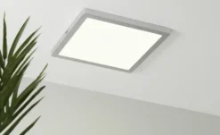 LED-Panel, chrom-matt, eckig