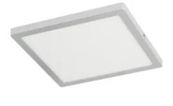 LED-Panel, chrom-matt, eckig