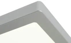 LED-Panel, chrom-matt, eckig