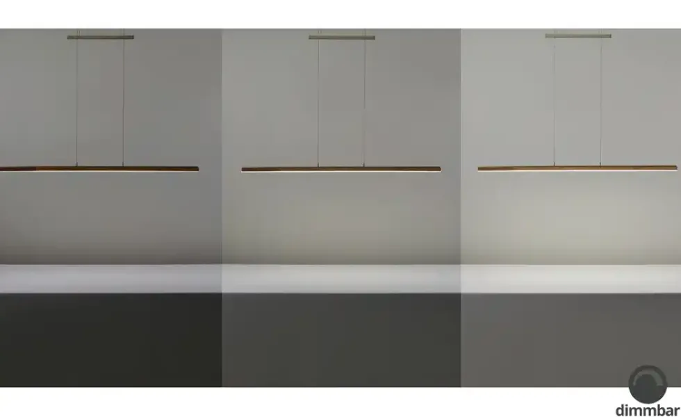 LED-Pendelleuchte, 1-flammig, Eiche natur