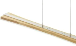 LED-Pendelleuchte, 1-flammig, Eiche natur