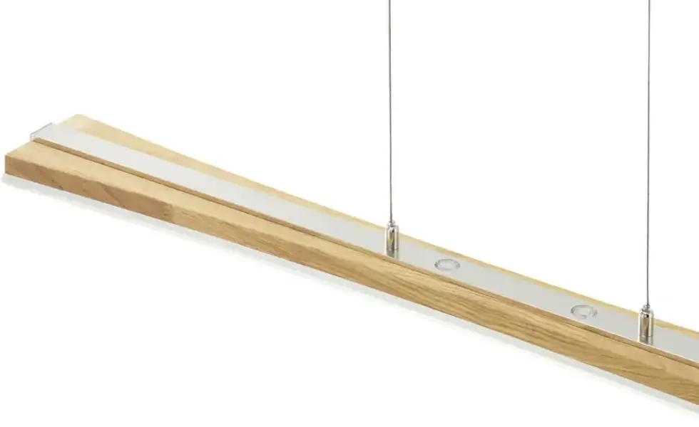 LED-Pendelleuchte, 1-flammig, Eiche natur