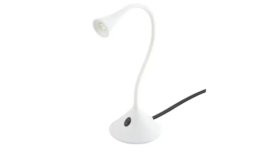 LED-Schreibtischleuchte, mit Flexarm weiß