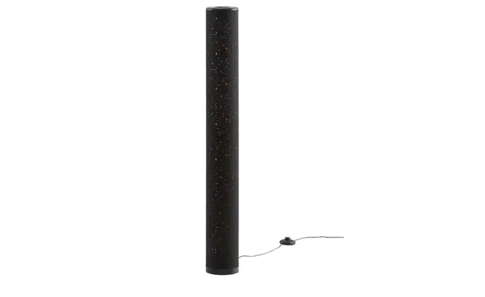 LED-Stehleuchte, 1-flammig, Stoff schwarz/gold
