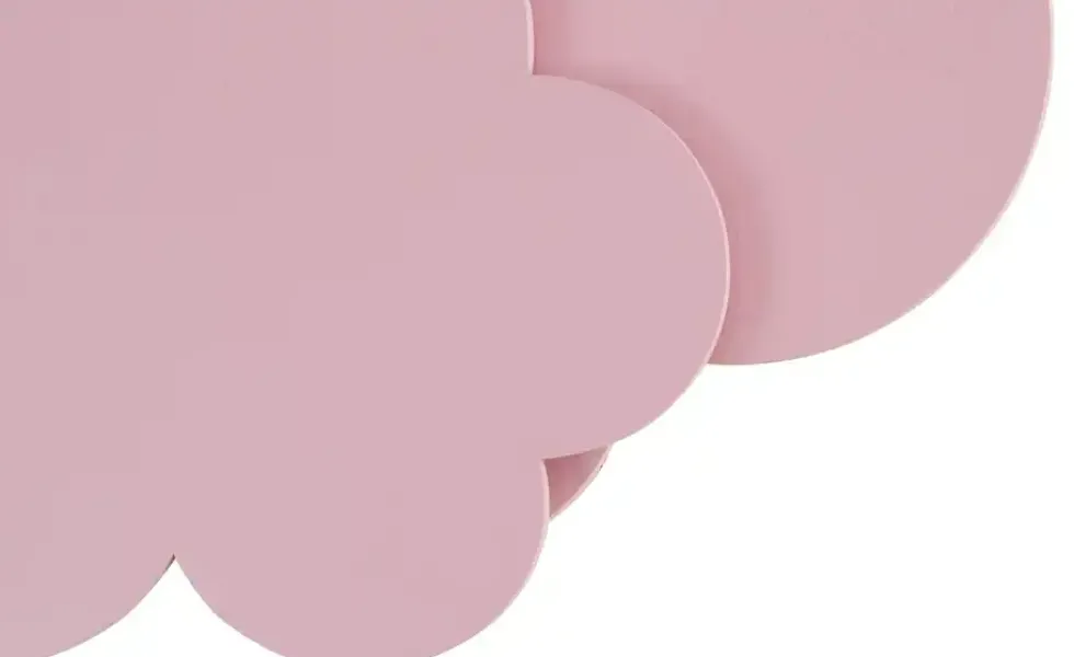 LED-Wandleuchte, Rosa Wolke