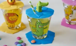 LEONARDO Kinder Trink - Set 9-tlg. Löwe / Krokodil / Elefant Bambini