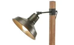 Leseleuchte, 1-flammig, Holz/Metall schwarz