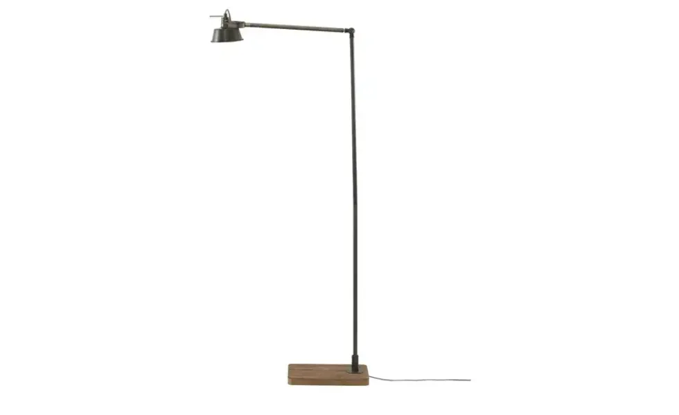 Leseleuchte, 1-flammig, Metall / Holz schwarz Max