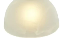 levelone Tischleuchte, Alabaster-Glas Weiß
