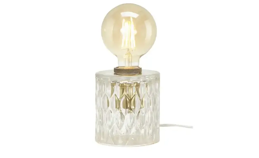 levelone Tischleuchte, 1-flammig, Glas in Kristall-Optik