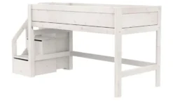 Lifetime halbhohes Bett mit Treppe 120cm Basis