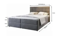 MASSENO Boxbett mit Bettkasten Glos