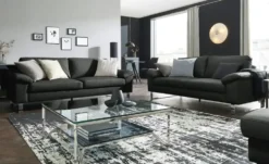 Max Schelling Ledersofa mit Kufengestell Maximum