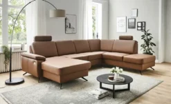 meinSofa Wohnlandschaft mit Sitz- und Rückenbezug aus Leder Kathi