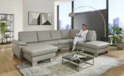 meinSofa Wohnlandschaft mit Sitz- und Rückenbezug aus Echtleder Samu-L