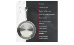 Meisterkoch Edelstahlpfanne tief Ø 28 cm CELSUS