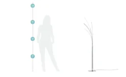 Meisterleuchten LED-Bogenleuchte, 5-flammig, chrom