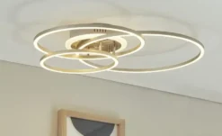 Meisterleuchten LED-Deckenleuchte, 3 Ringe, alufarben