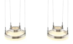 Meisterleuchten LED-Pendelleuchte, 4-flammig, nickel matt