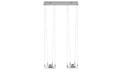 Meisterleuchten LED-Pendelleuchte, 4-flammig, nickel matt