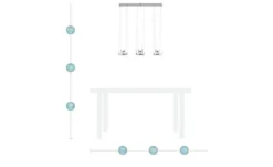 Meisterleuchten LED-Pendelleuchte, 6-flammig, nickel matt